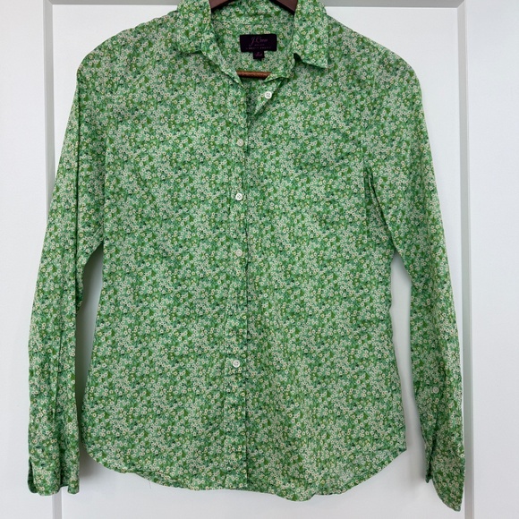 NWOT J.Crew Cotton Poplin Perfect Shirt in Liberty Misti Valeria Floral – Size 2 - Picture 2 of 5